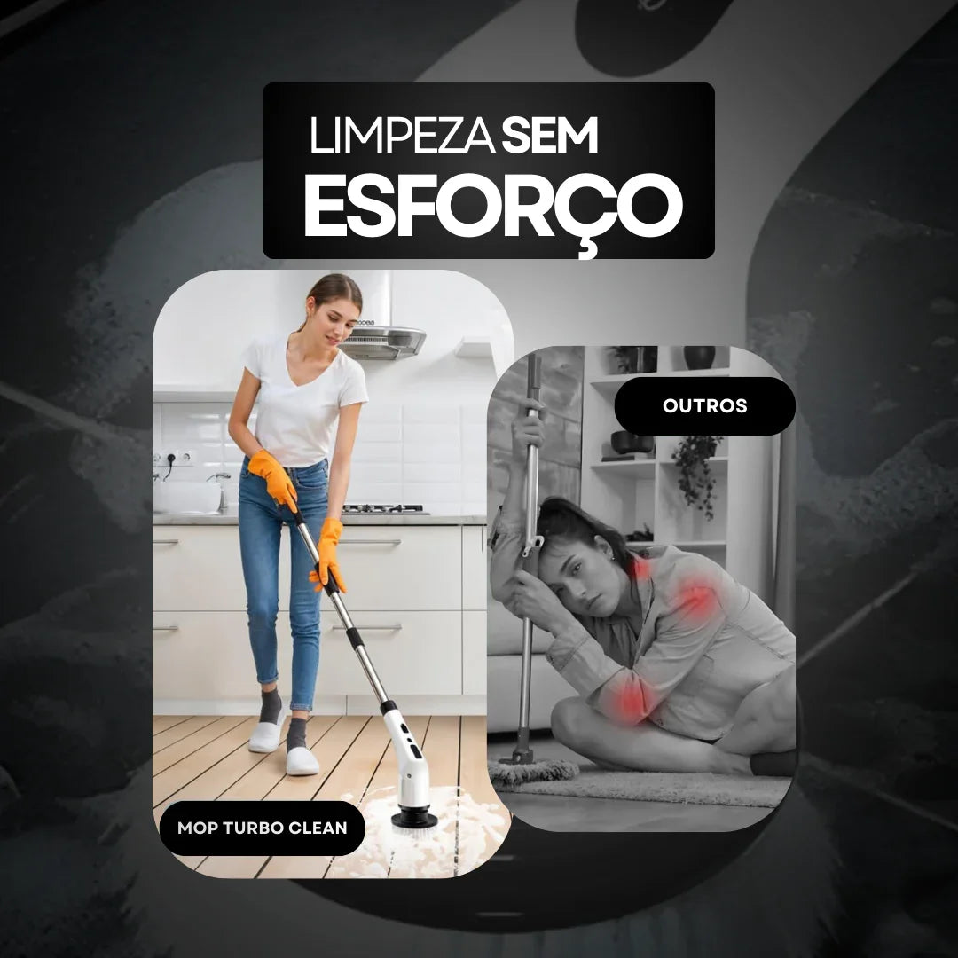 Mop Turbo Clean - 9 BRINDES DE LIMPEZAS INCLUSO