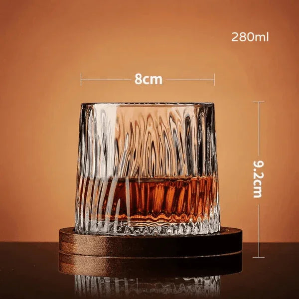 Copo de Cristal para Whisky com Base Rotativa – Bar em Casa