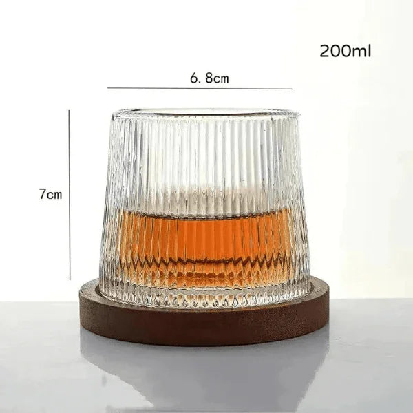 Copo de Cristal para Whisky com Base Rotativa – Bar em Casa