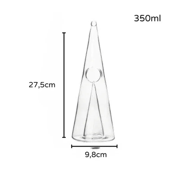 Decanter de Vinho Whisky Vidro Pirâmide