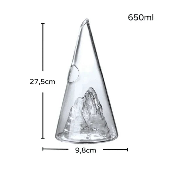 Decanter de Vinho Whisky Vidro Pirâmide