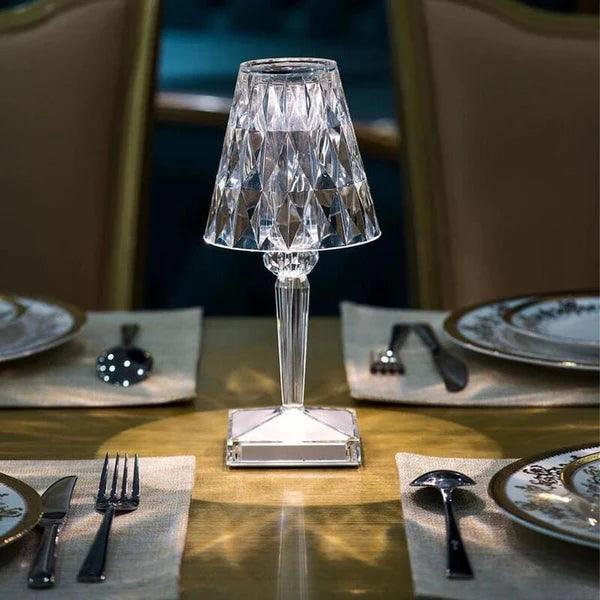 Lâmpada de Mesa Diamante LED Sem Fio