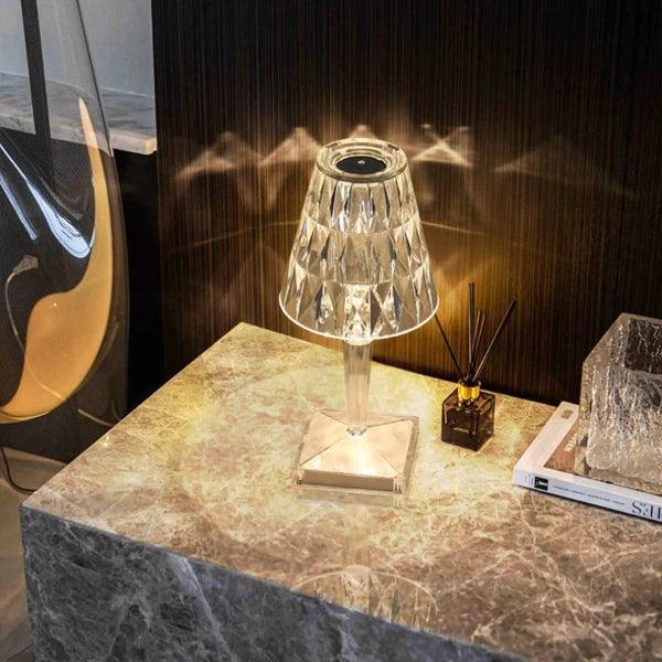 Lâmpada de Mesa Diamante LED Sem Fio