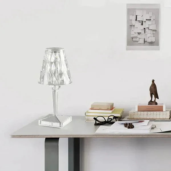 Lâmpada de Mesa Diamante LED Sem Fio