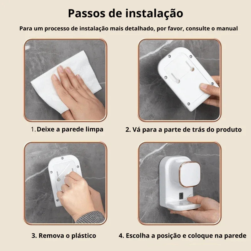 Dispensador de Pasta de Dente Inteligente com 3 Modos