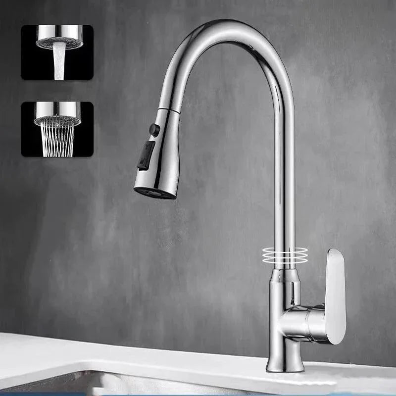 Torneira de Cozinha Removível com Pulverizador de Fluxo