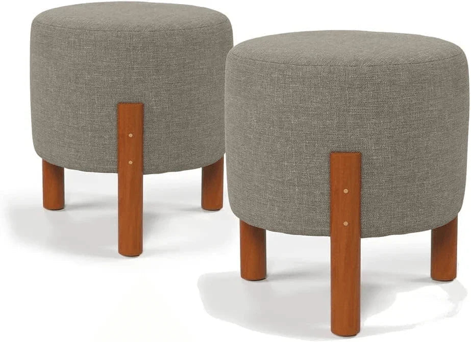 Kit 2 Puff Banquinho Redondo