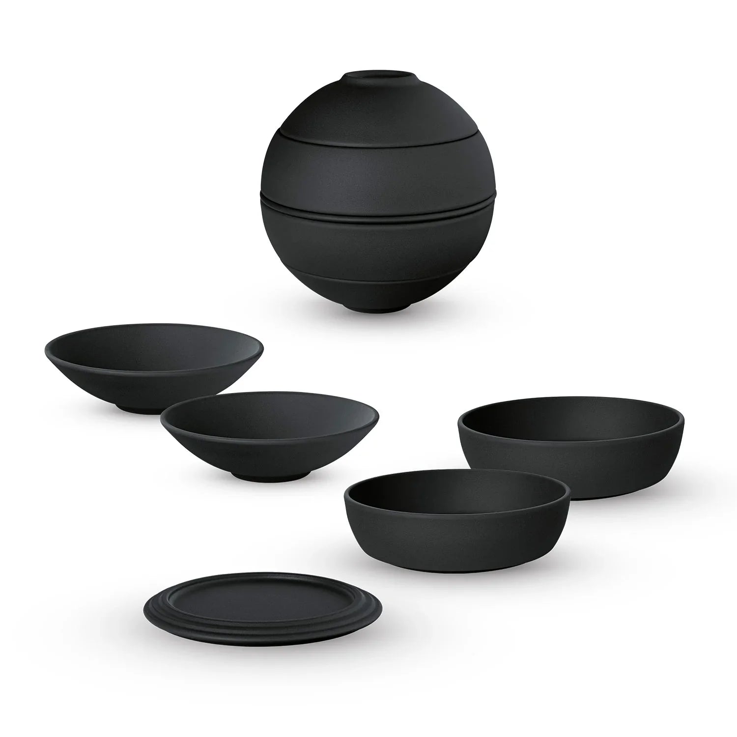 Conjunto Jantar para 2 Pessoas - La Boule 7 Peças Preto