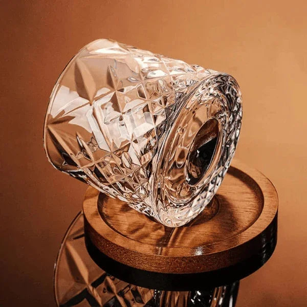 Copo de Cristal para Whisky com Base Rotativa – Bar em Casa