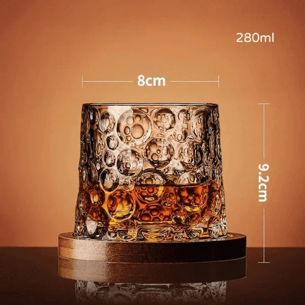 Copo de Cristal para Whisky com Base Rotativa – Bar em Casa