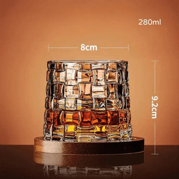 Copo de Cristal para Whisky com Base Rotativa – Bar em Casa