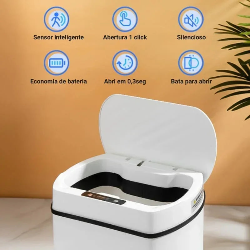 Lixeira para Banheiro e Cozinha Automática com Sensor