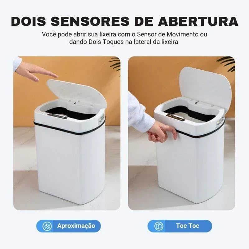Lixeira para Banheiro e Cozinha Automática com Sensor