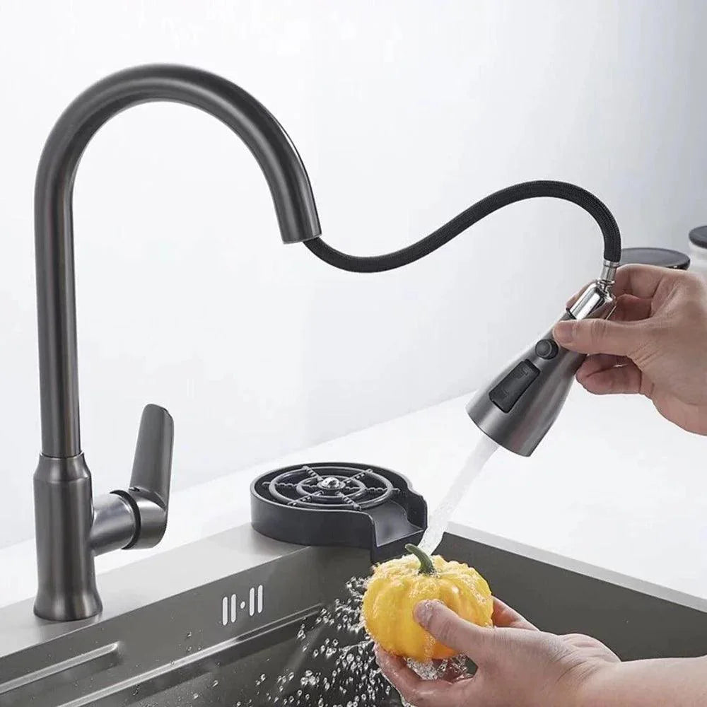 Torneira de Cozinha Removível com Pulverizador de Fluxo