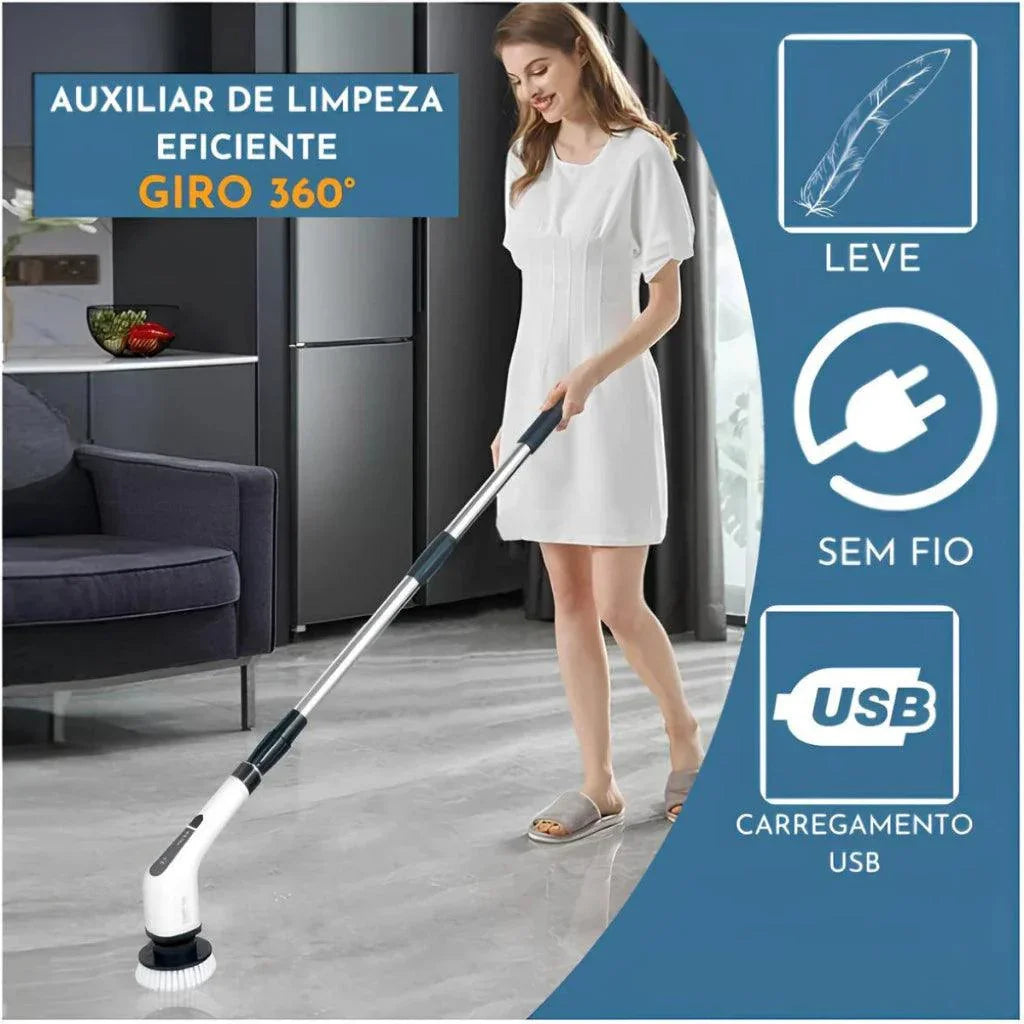 Mop Turbo Clean - 9 BRINDES DE LIMPEZAS INCLUSO