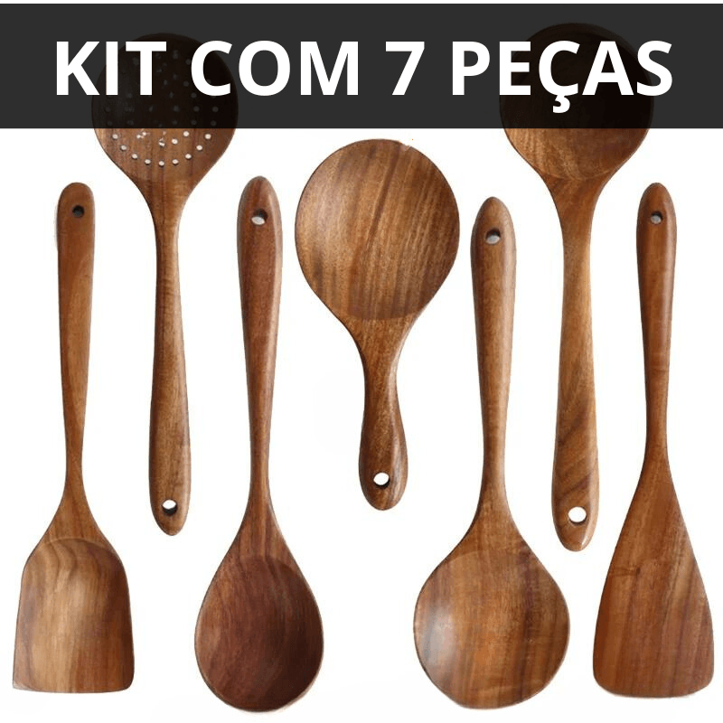 Kit Concha de Madeira Nobre