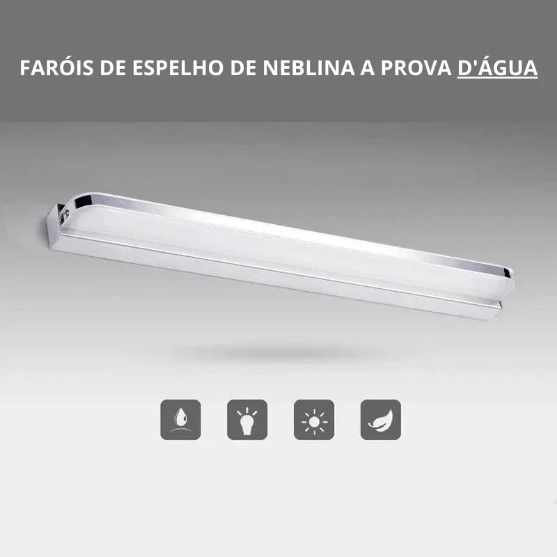 Lâmpada de Parede de Aço Inoxidável com Adesivo de Colagem